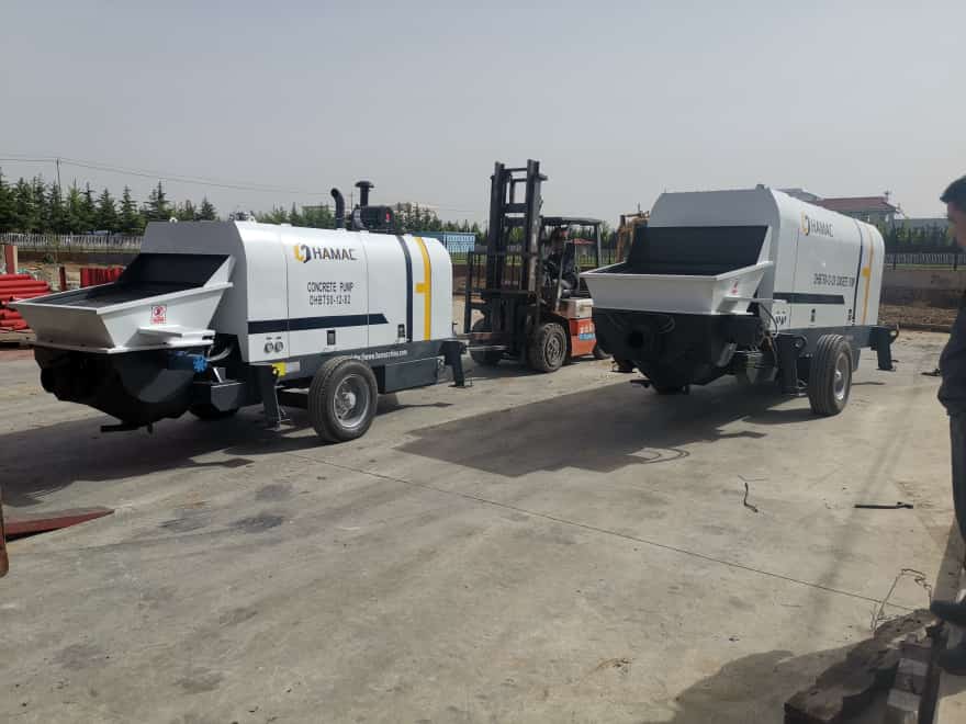 <b> Two units of diesel concrete pump are delivered to East African country.</b>